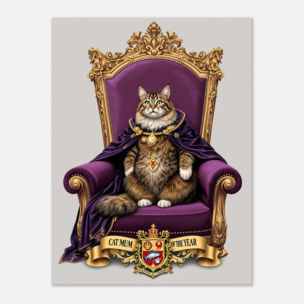 Cat Royal Portrait Spoof T-Shirt Unisex Cotton Tee UK T-Shirt — detail view | Wild Thread Co