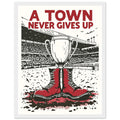 Retro Rugby Northern Grit Framed Art Print — detail view | Wild Thread Co