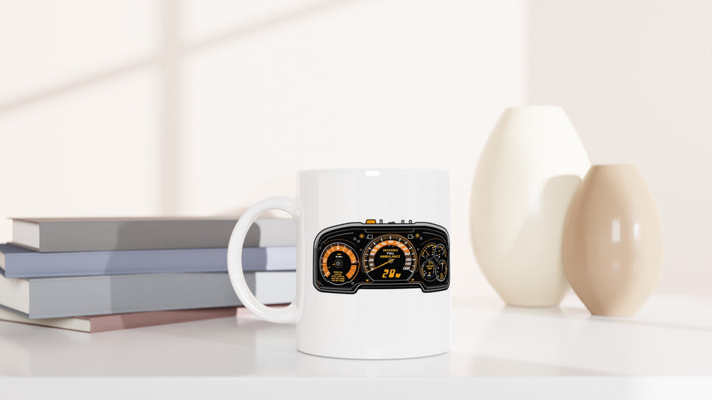 Paramedic Instrument Panel Spoof Mug — detail view | Wild Thread Co