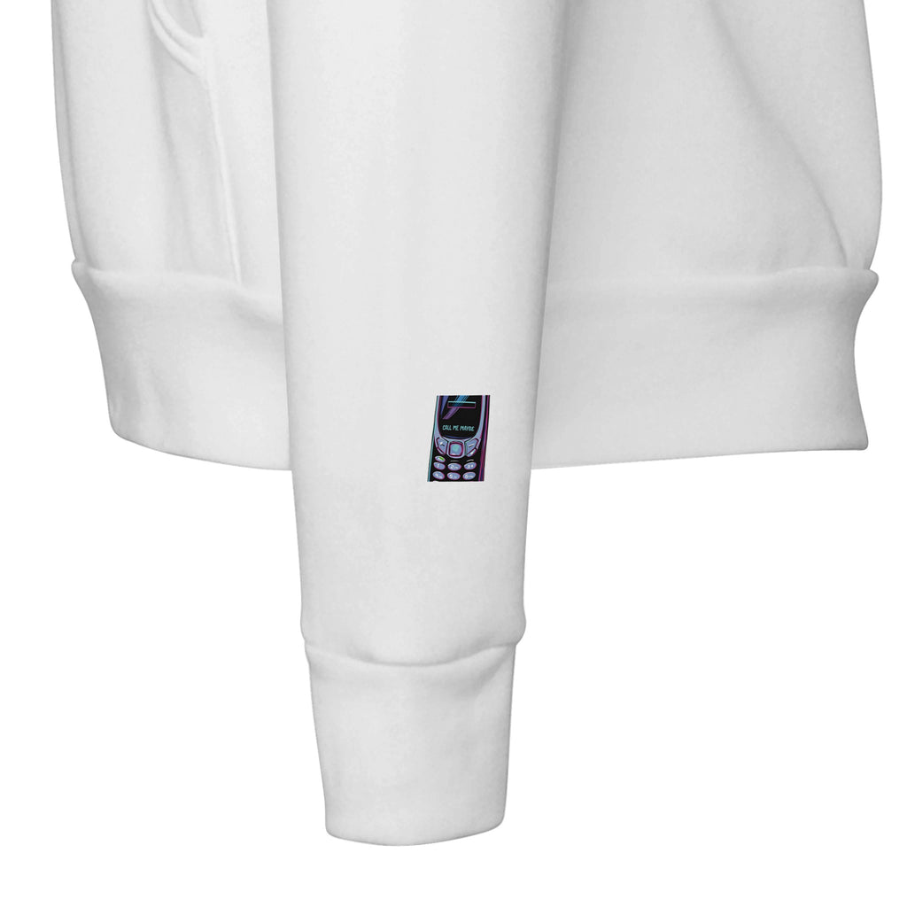 Y2k Flip Phone Nostalgia Hoodie — detail view | Wild Thread Co
