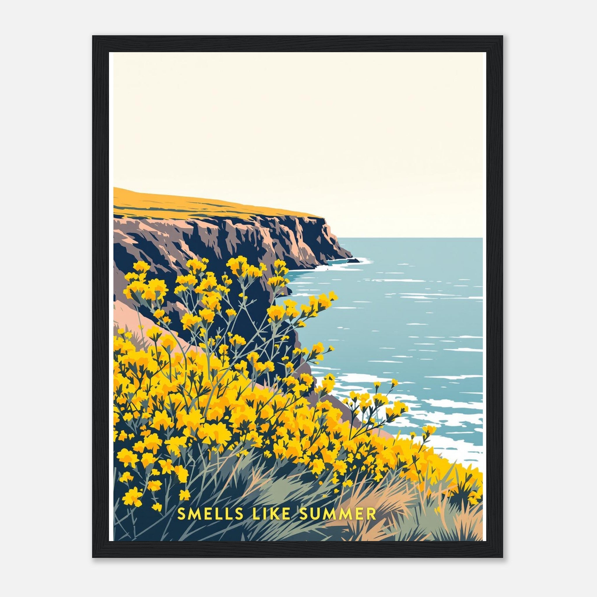 Gorse Coastal Moor Yellow Framed Print — Framed Art Print | Wild Thread Co