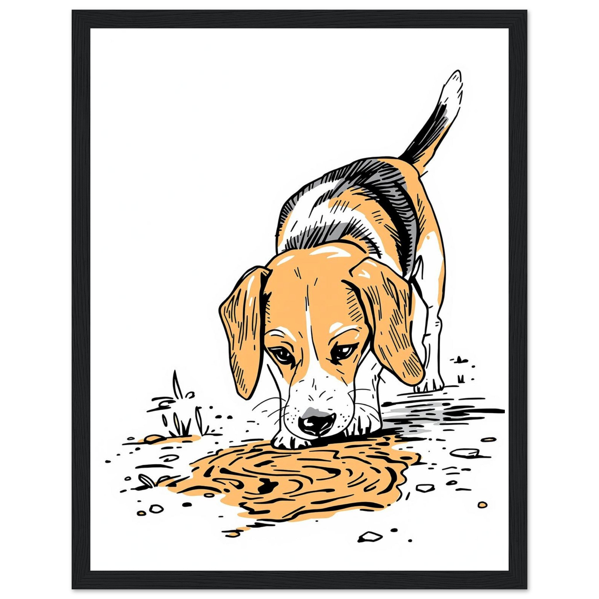 Beagle Nose Art Framed Print Wall Art Ready to Hang UK — Framed Art Print | Wild Thread Co UK