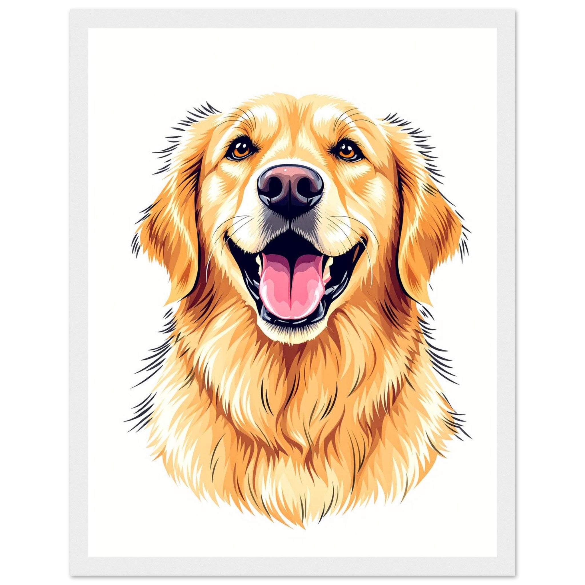 Golden Retriever Smile Framed Print — Framed Art Print | Wild Thread Co