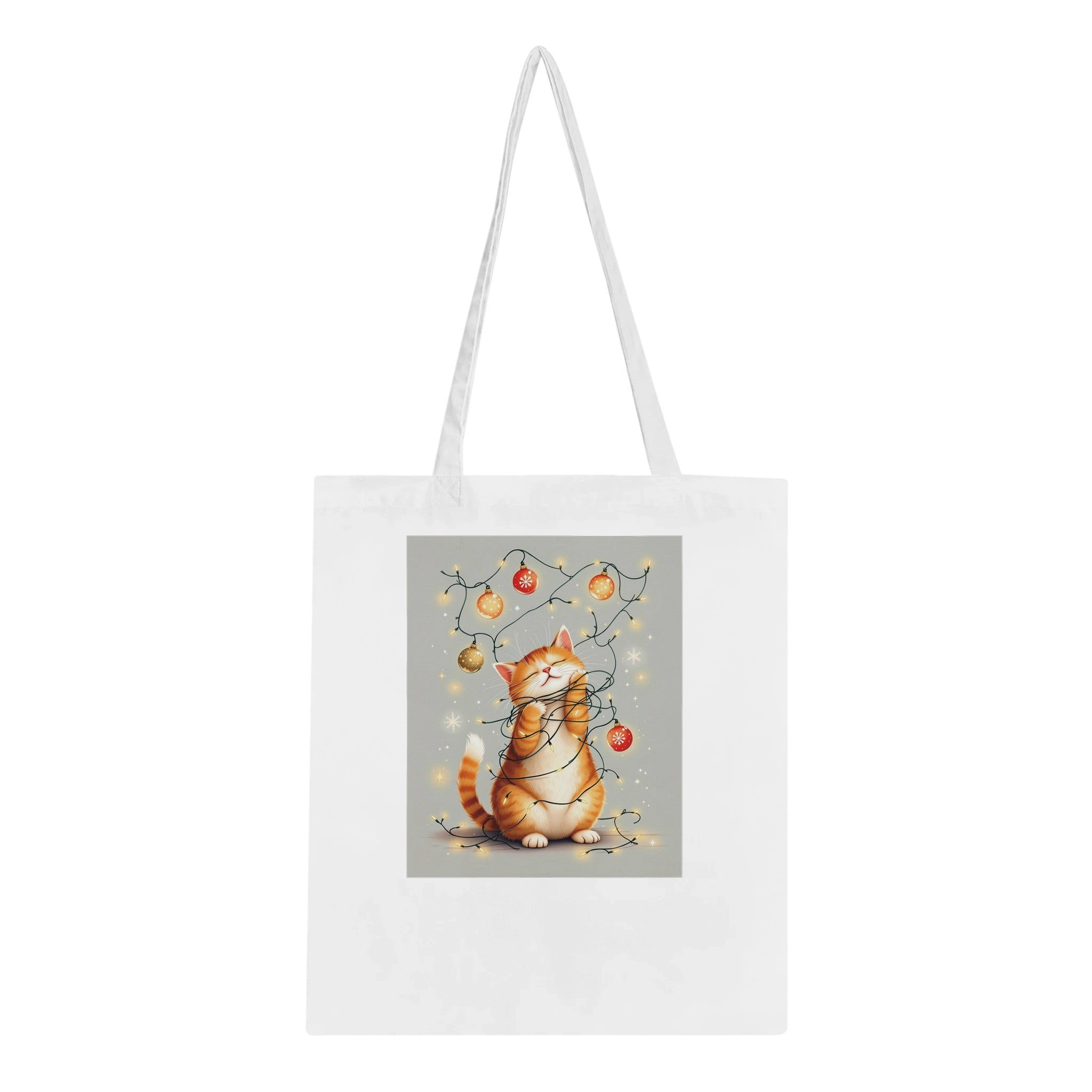 Cat Christmas Tote Bag Cotton Shopper UK — Tote Bag | Wild Thread Co