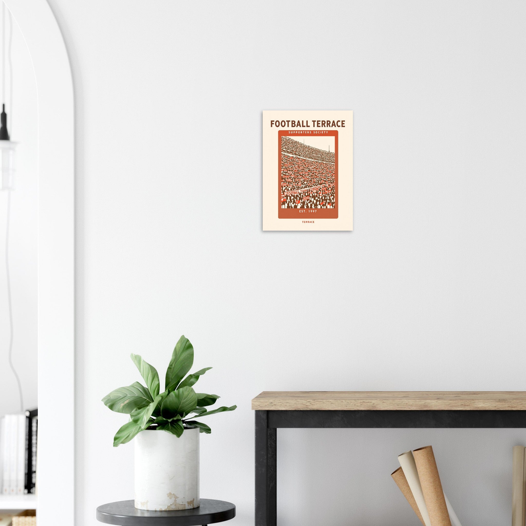 Football Terrace Vintage Travel Poster — Art Print | Wild Thread Co