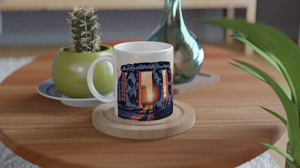 Stonehenge Winter Solstice Dawn Mug — detail view | Wild Thread Co