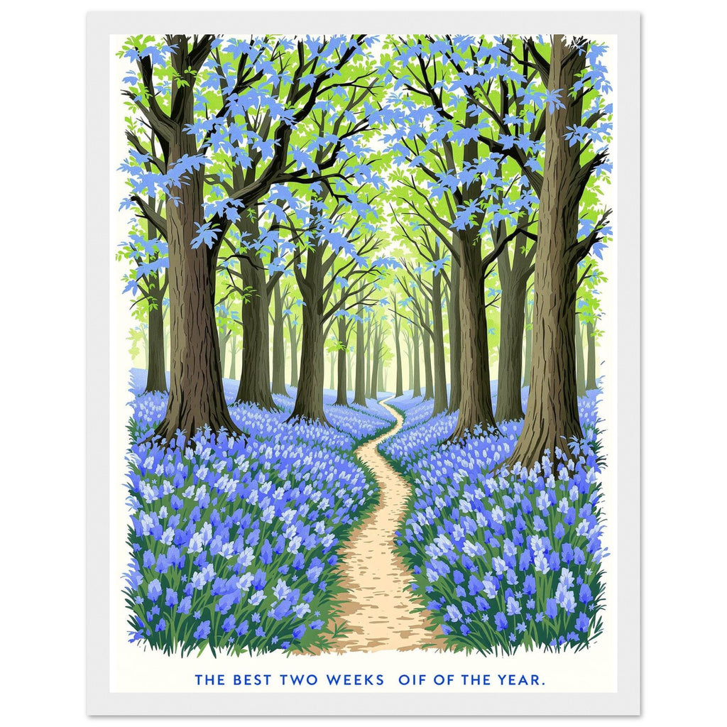 Bluebell Wood Ancient Oak Framed Print Wall Art Ready to Hang UK — Framed Art Print | Wild Thread Co