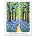 Bluebell Wood Ancient Oak Framed Print Wall Art Ready to Hang UK — Framed Art Print | Wild Thread Co