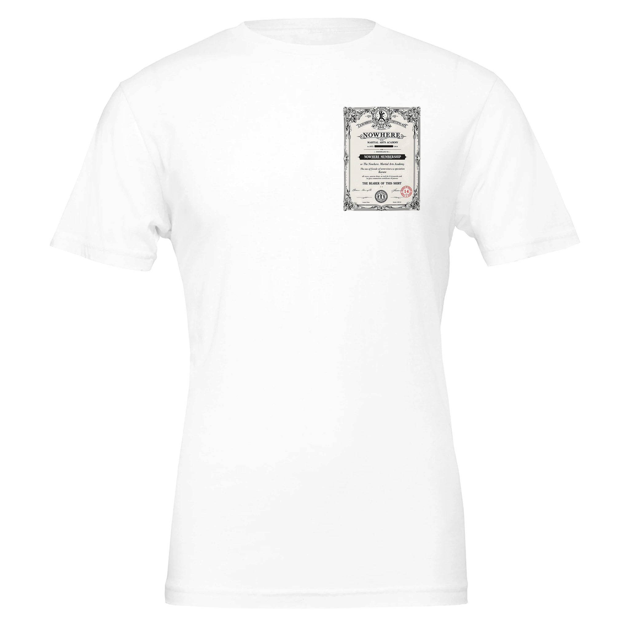 Retro Martial Arts Dojo T-Shirt — detail view | Wild Thread Co