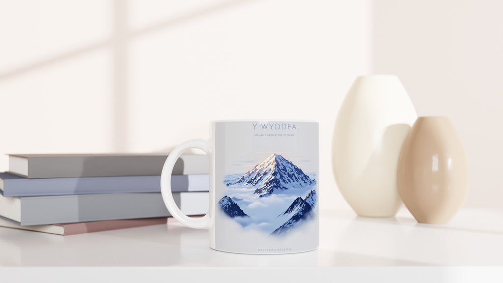 Snowdon Y Wyddfa Cloud Inversion Mug — detail view | Wild Thread Co
