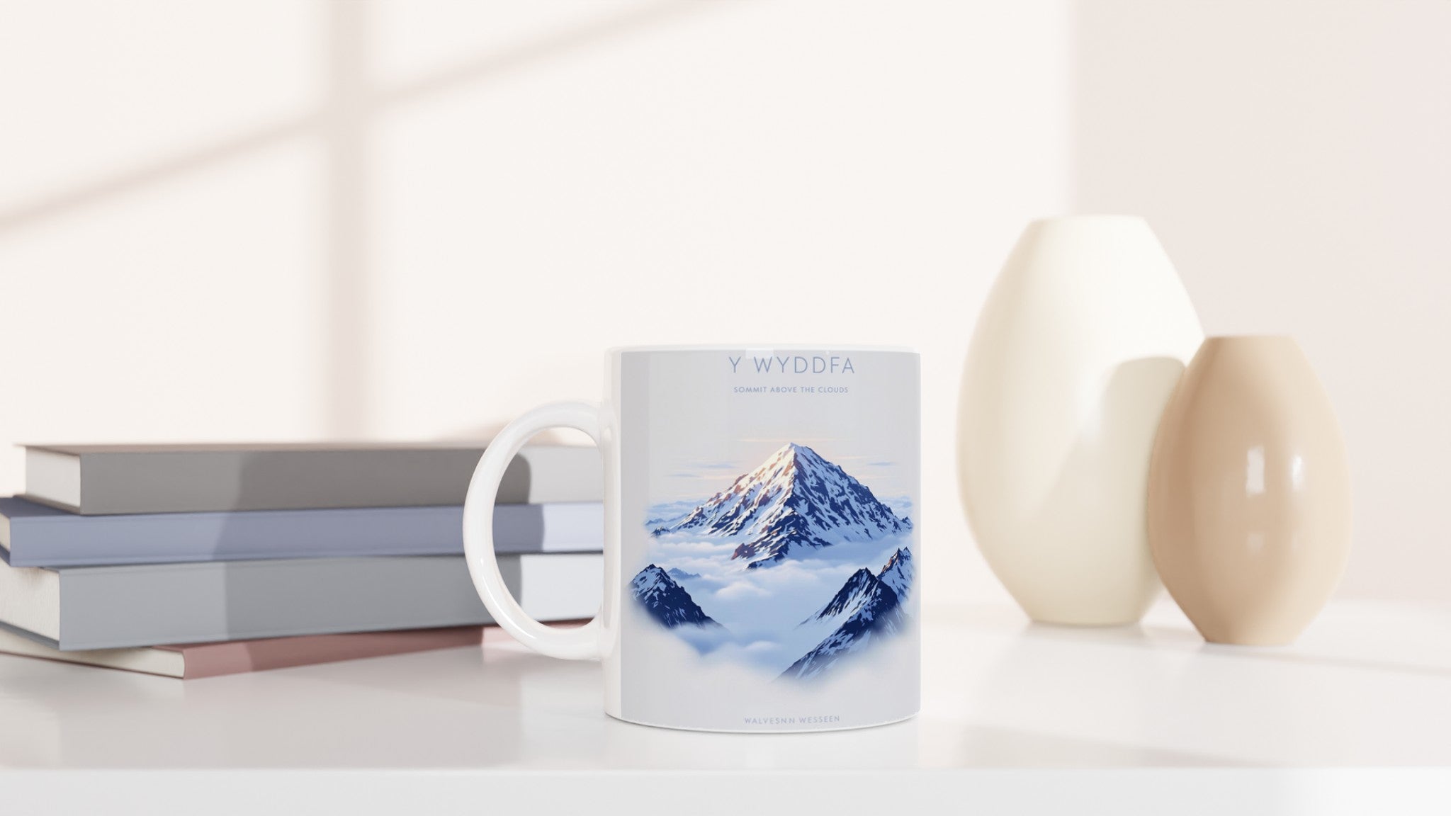 Snowdon Y Wyddfa Cloud Inversion Mug — detail view | Wild Thread Co