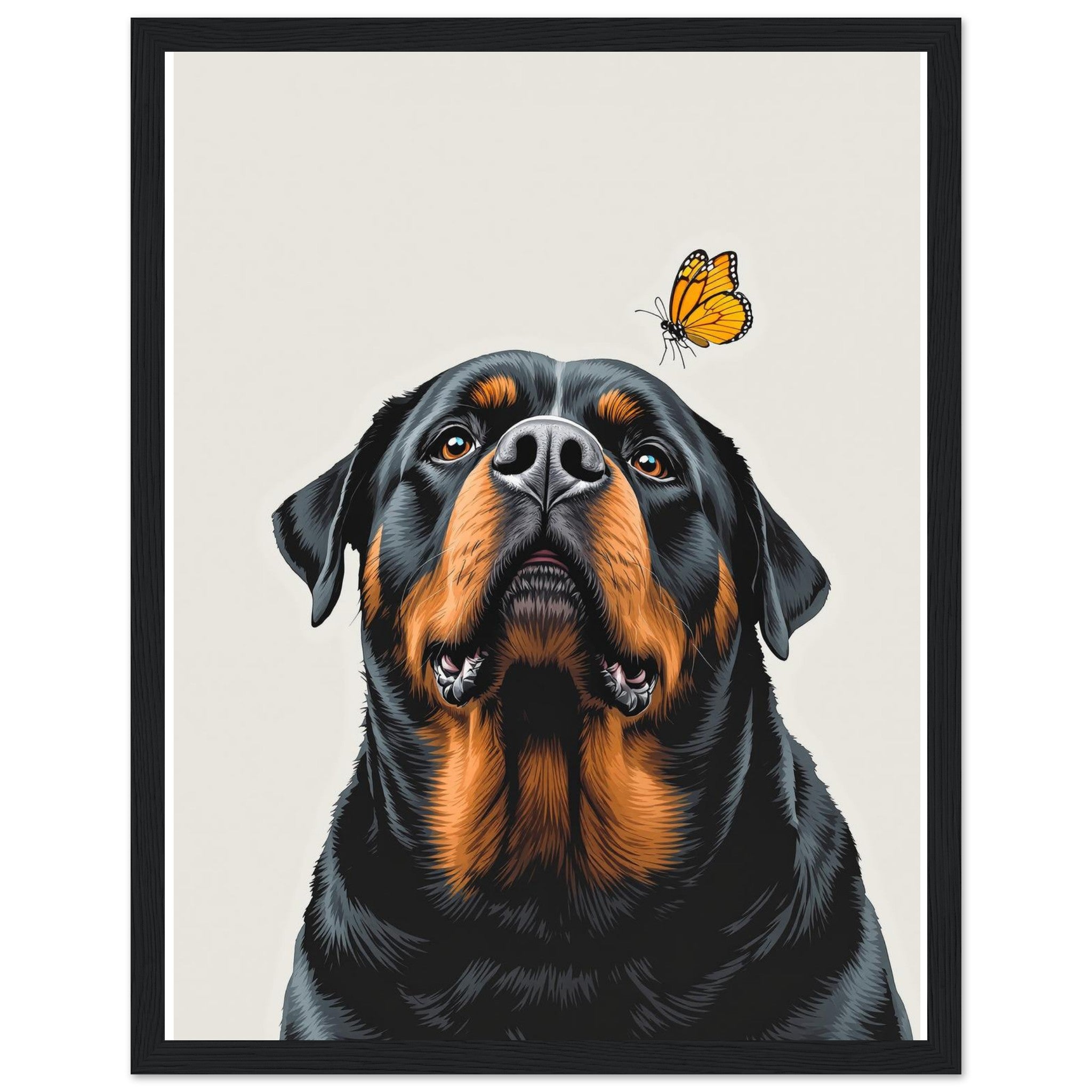 Rottweiler Gentle — Framed Art Print | Wild Thread Co UK