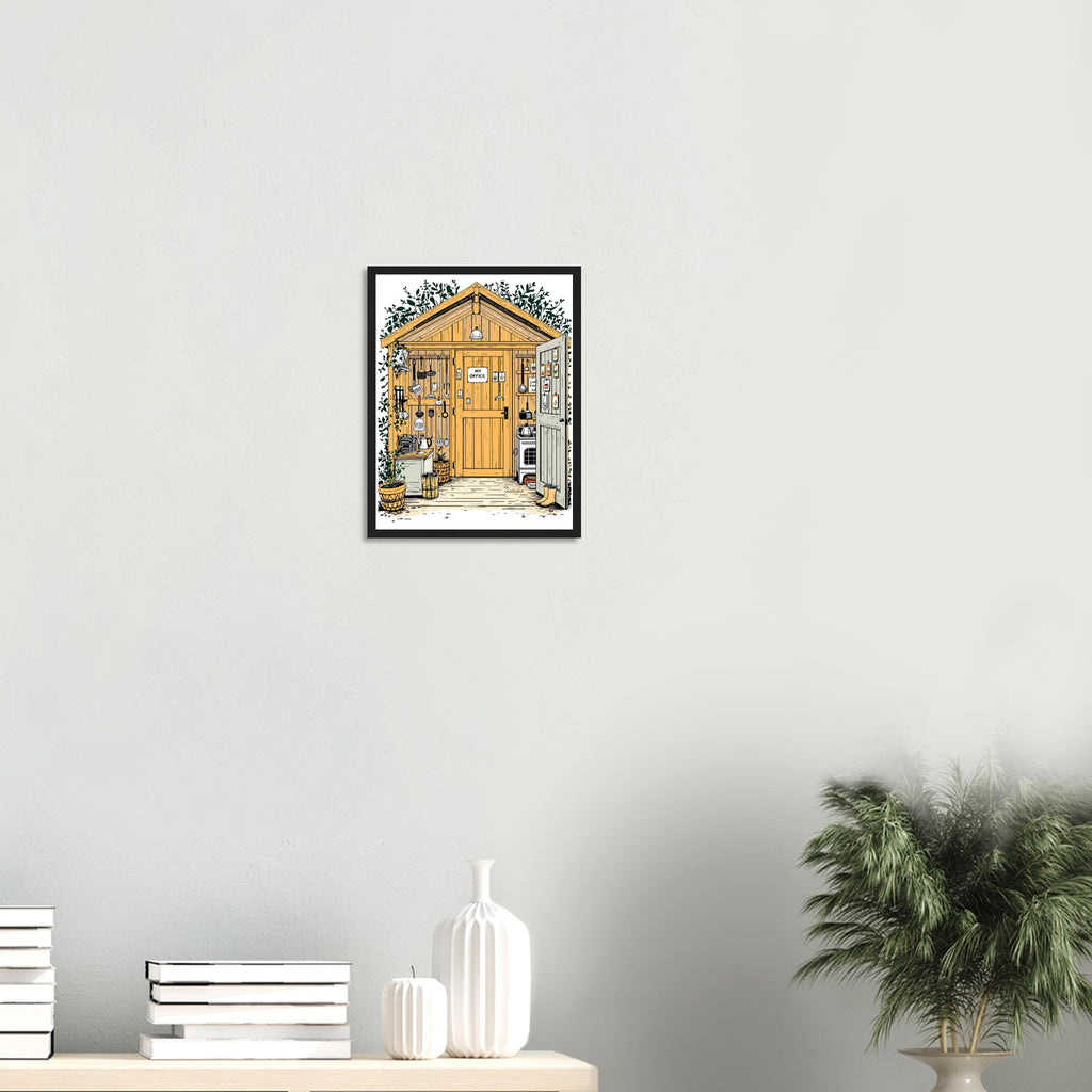 Allotment Shed Sanctuary Framed Print — Framed Art Print | Wild Thread Co
