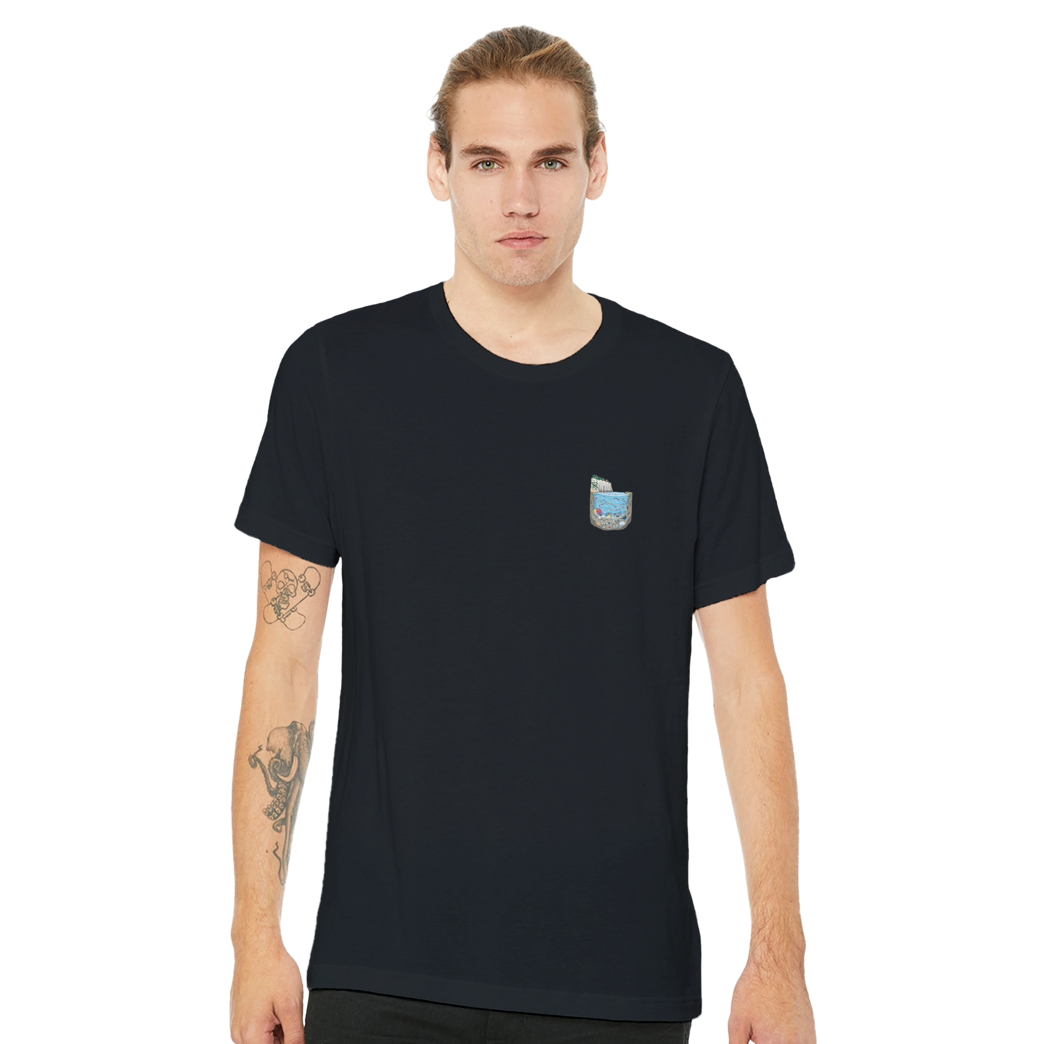 Rock Pool Tidal Cross-section T-Shirt — detail view | Wild Thread Co