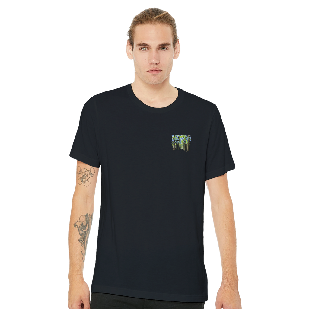 Bluebell Wood Ancient Oak T-Shirt — detail view | Wild Thread Co