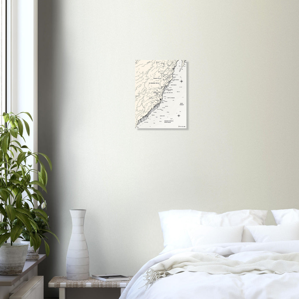 Coastal Walking Map Art Print Poster Wall Art UK — Art Print | Wild Thread Co