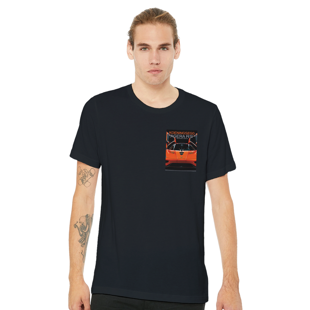 Koenigsegg Agera Rs 277mph Orange T-Shirt — detail view | Wild Thread Co
