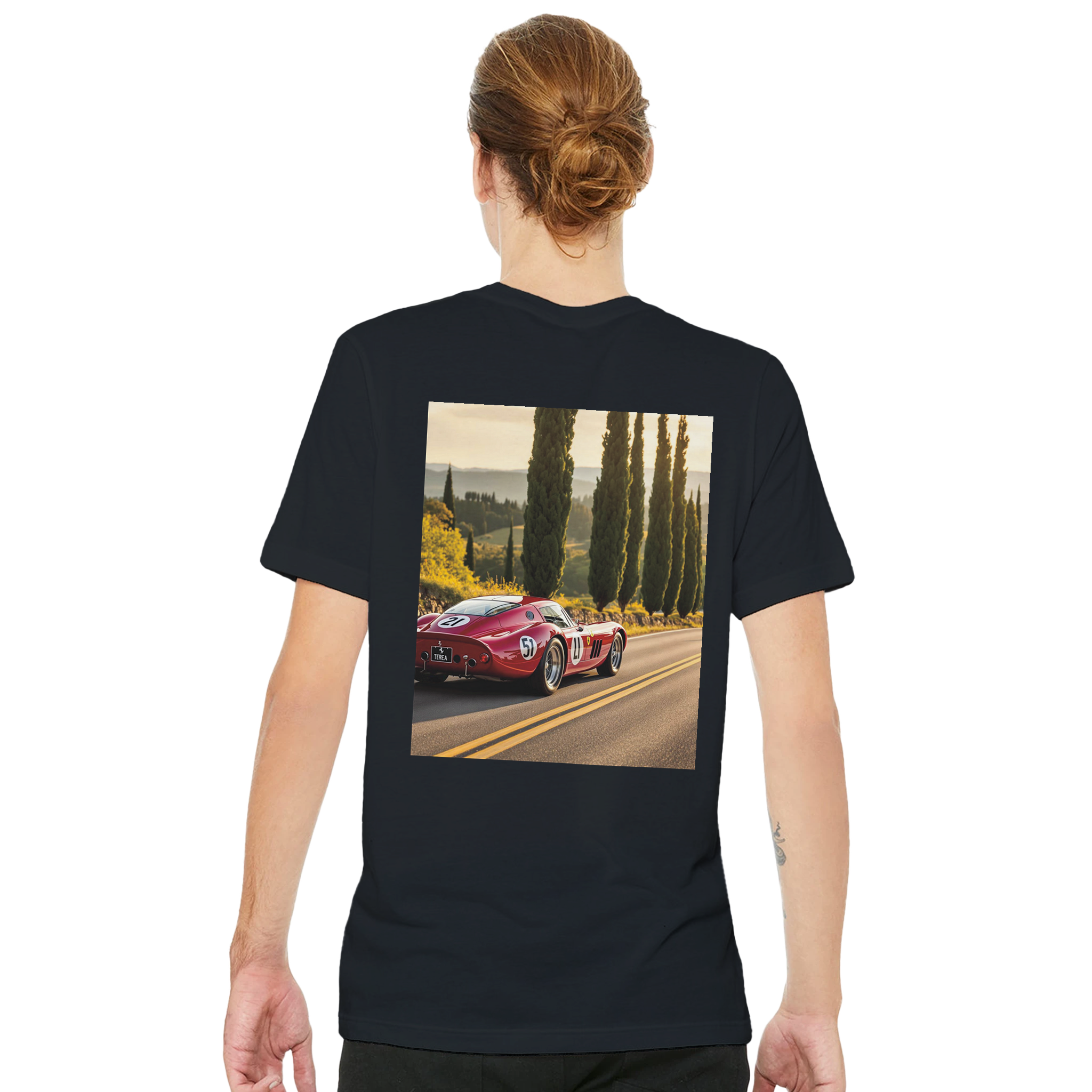 Ferrari 250 Gto Red UK Gift T-Shirt — detail view | Wild Thread Co