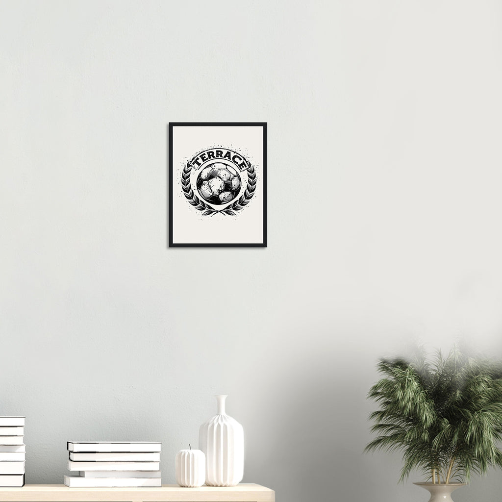 Retro Sports Football Framed Art Print — detail view | Wild Thread Co