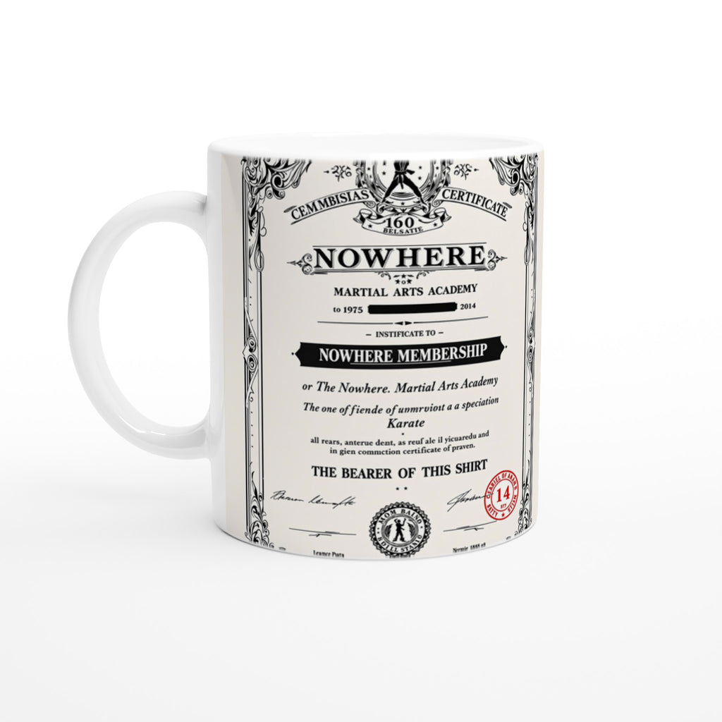 Retro 1970s Martial Arts Dojo Certificate Mug Coffee Tea Ceramic 11oz UK Gift — Mug | Wild Thread Co UK
