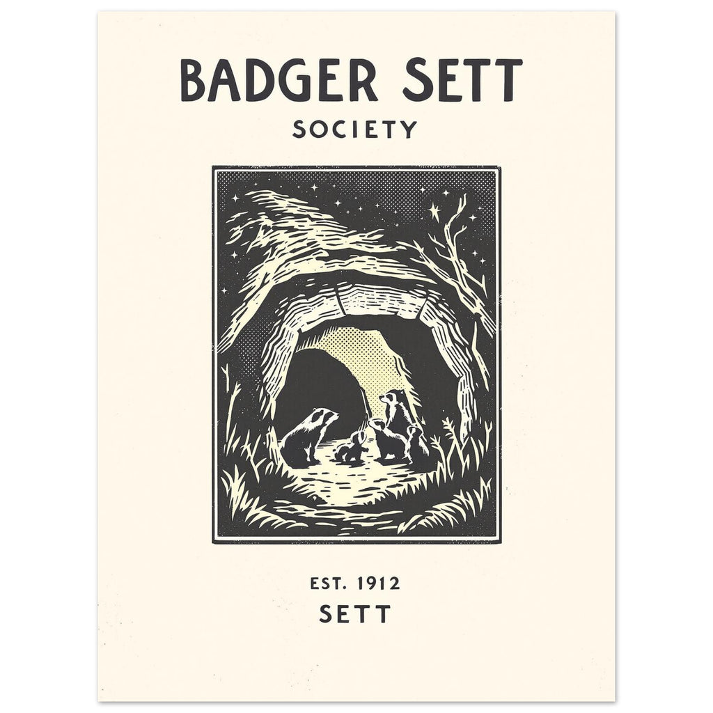 Badger Vintage Travel Poster — Art Print | Wild Thread Co