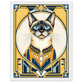 Siamese Cat Elegance Art Framed Print Wall Art Ready to Hang UK Framed Art Print — detail view | Wild Thread Co