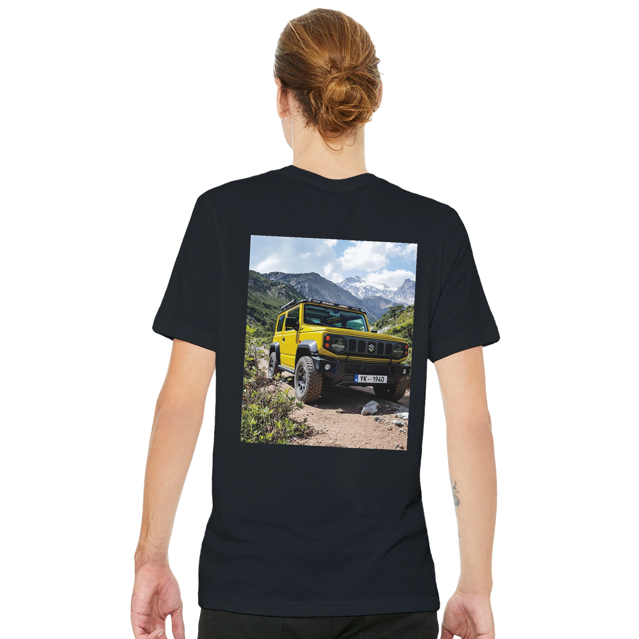 Suzuki Jimny Mountain T-Shirt — detail view | Wild Thread Co