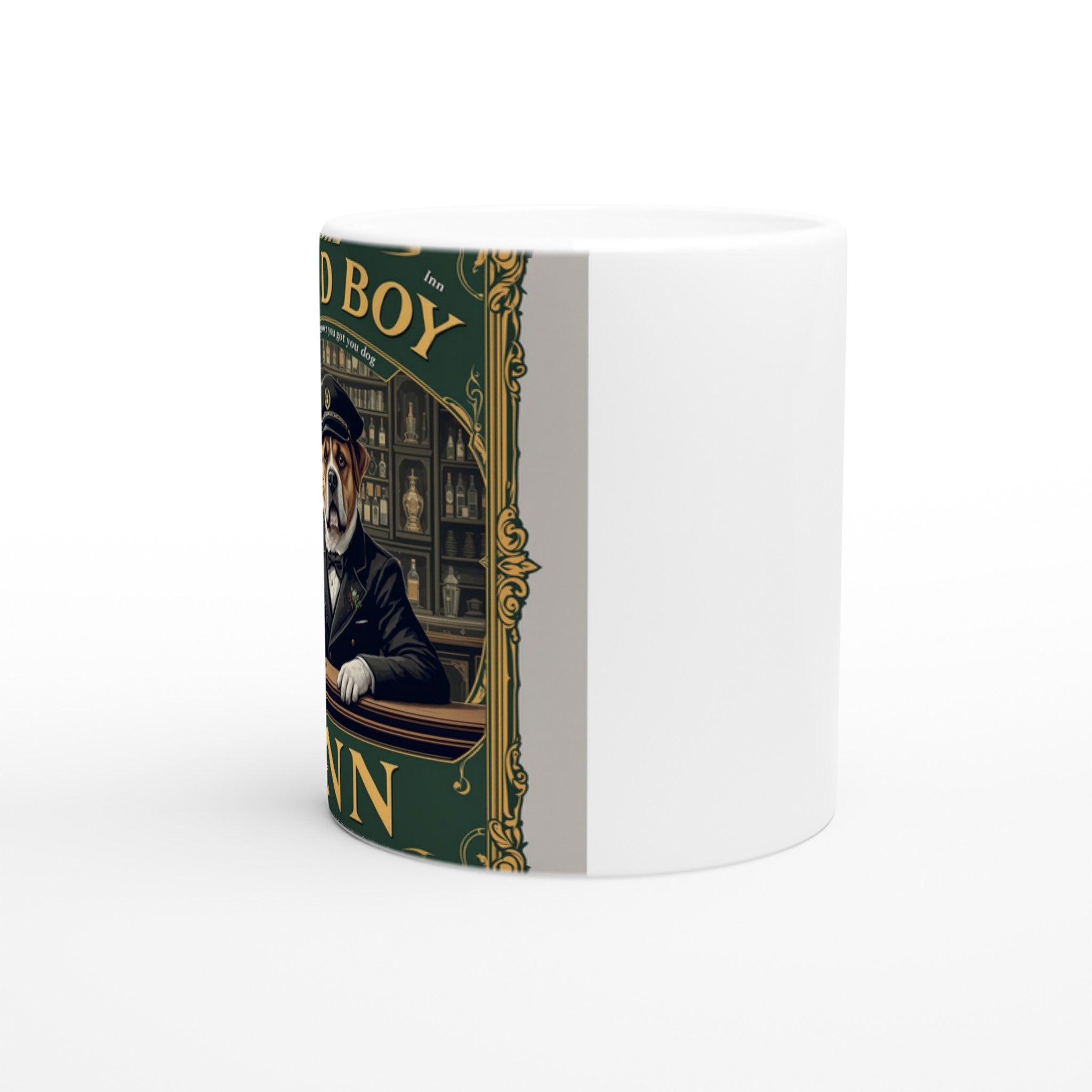 Pub Sign Good Boy Inn Mug — detail view | Wild Thread Co