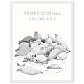 Grey Seal Colony Pups Atlantic Framed Art Print — detail view | Wild Thread Co