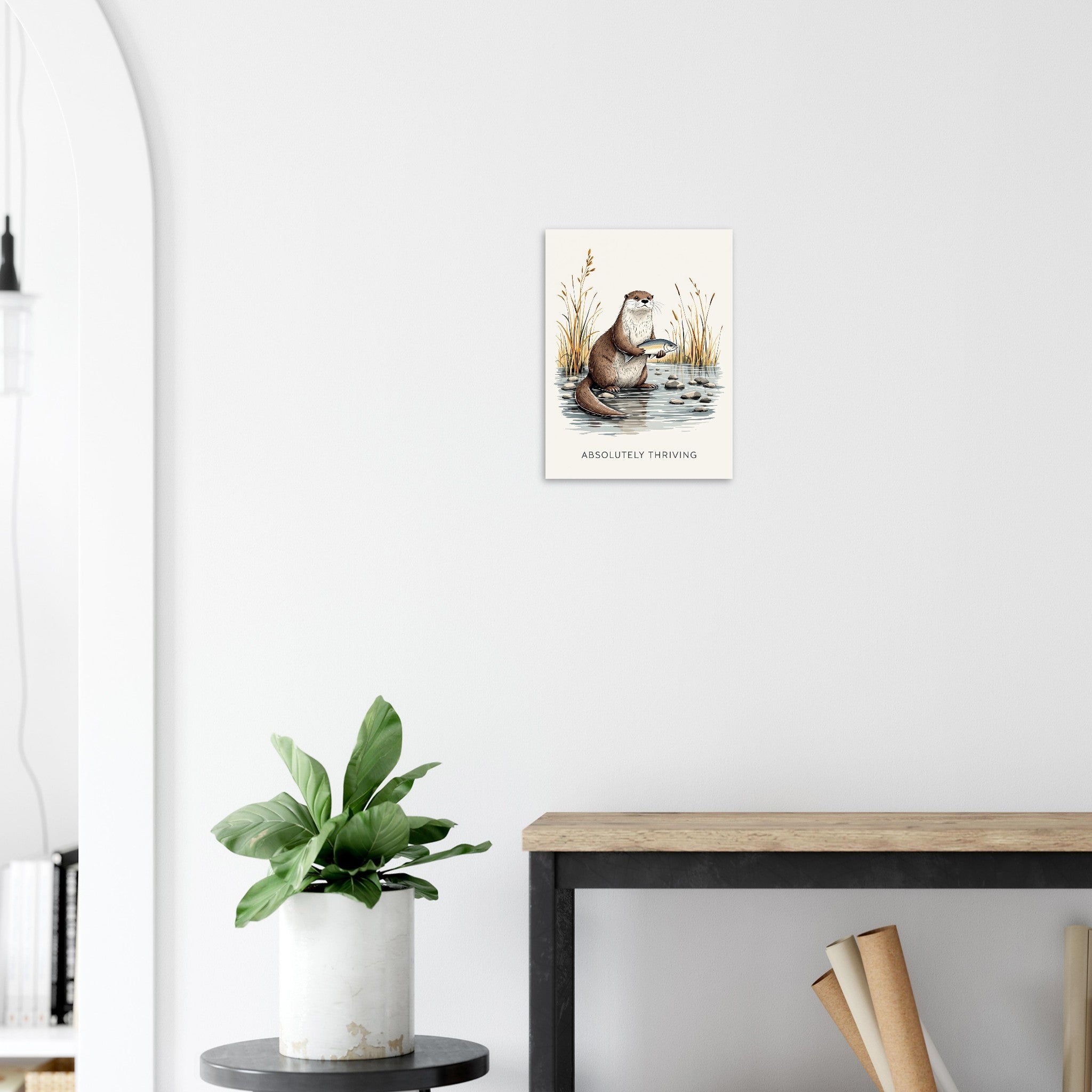 Otter River Gift A1 Art Print Art Print — detail view | Wild Thread Co