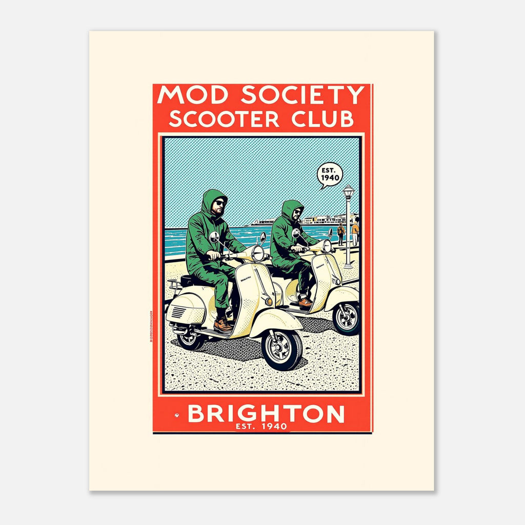 Mod Society Vintage Travel Poster Art Print — detail view | Wild Thread Co