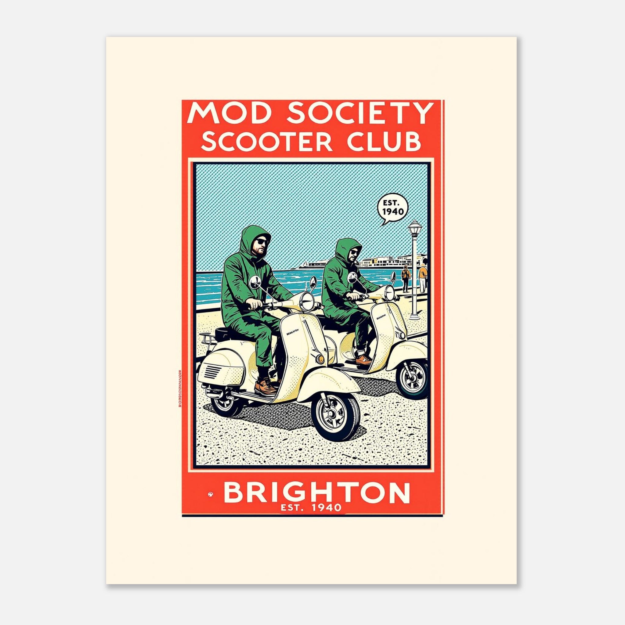 Mod Society Vintage Travel Poster Art Print — detail view | Wild Thread Co
