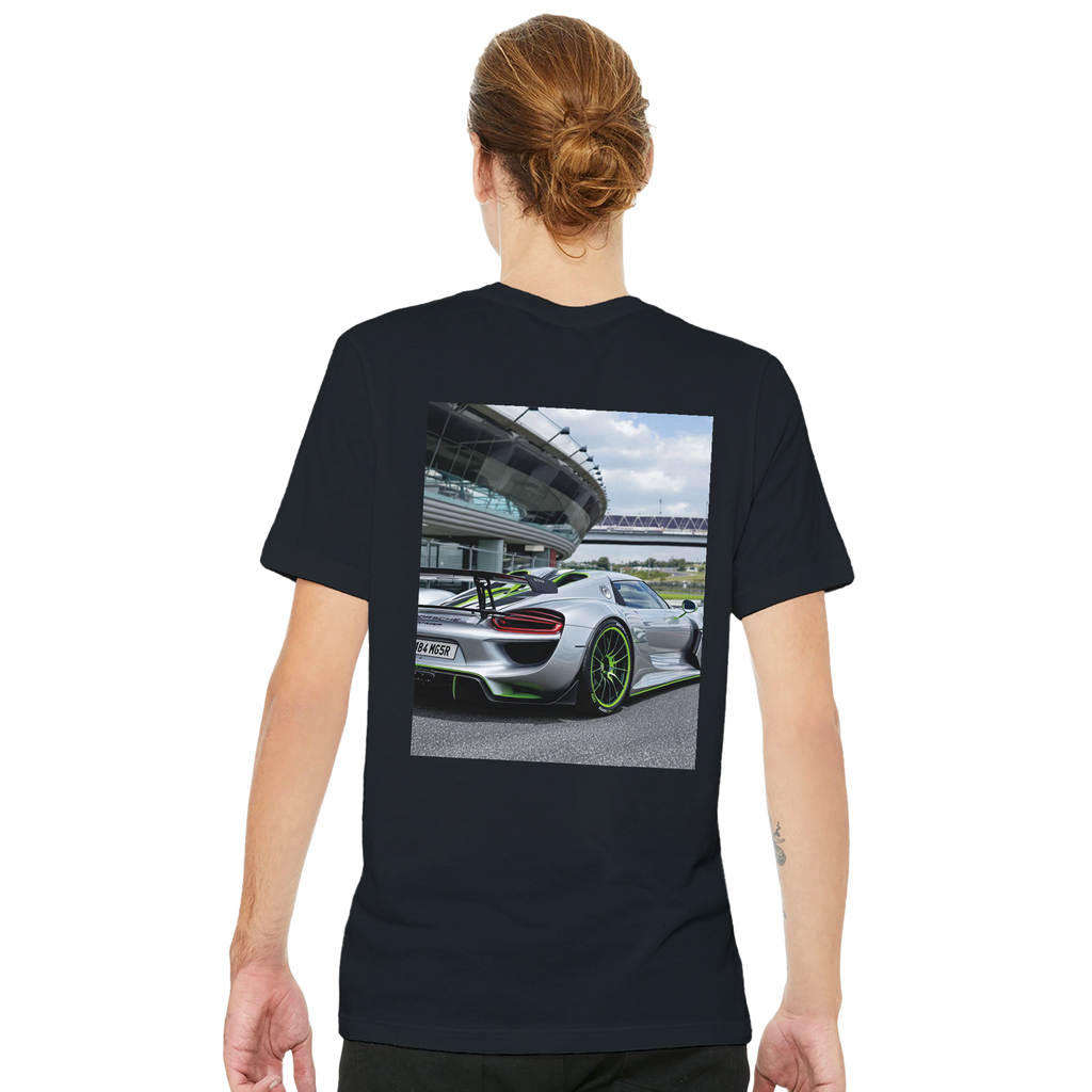 Porsche 918 Spyder T-Shirt — detail view | Wild Thread Co