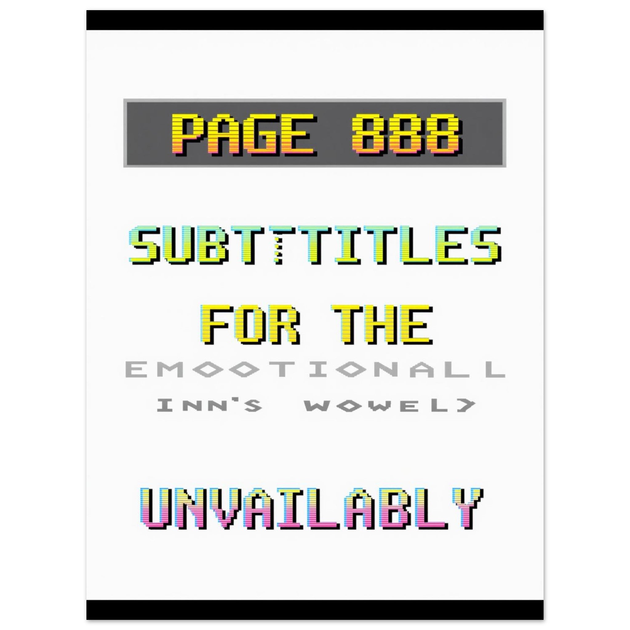 Ceefax Teletext A1 Art Print Poster Wall Art UK — Art Print | Wild Thread Co