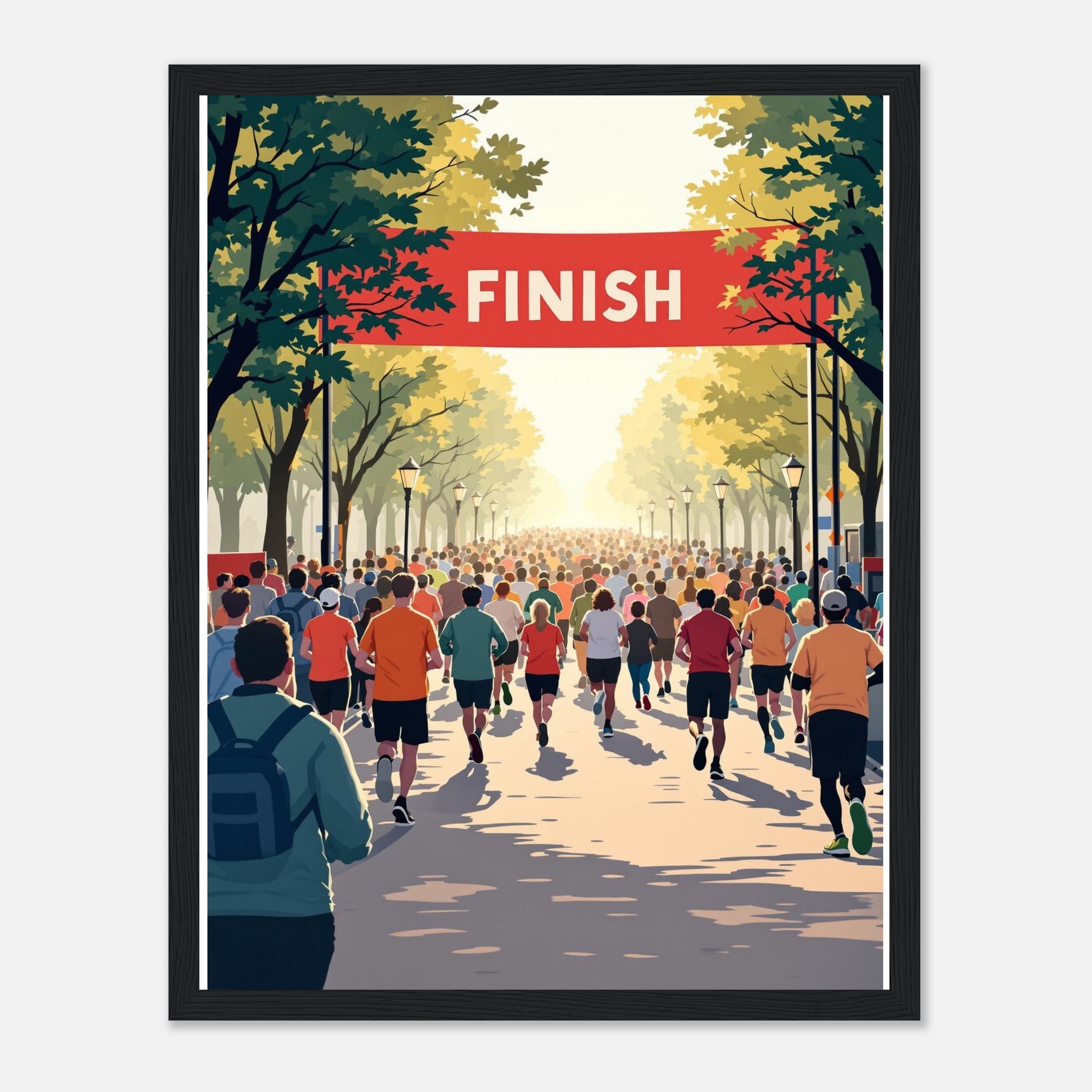 Parkrun Saturday Community 5k Framed Art Print — detail view | Wild Thread Co