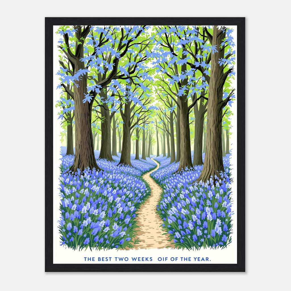 Bluebell Wood Ancient Oak Framed Print Wall Art Ready to Hang UK — Framed Art Print | Wild Thread Co