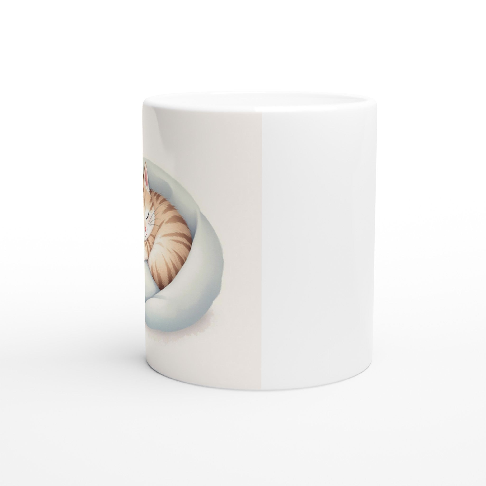 Sleeping Kitten Coffee Tea Ceramic 11oz Mug — detail view | Wild Thread Co
