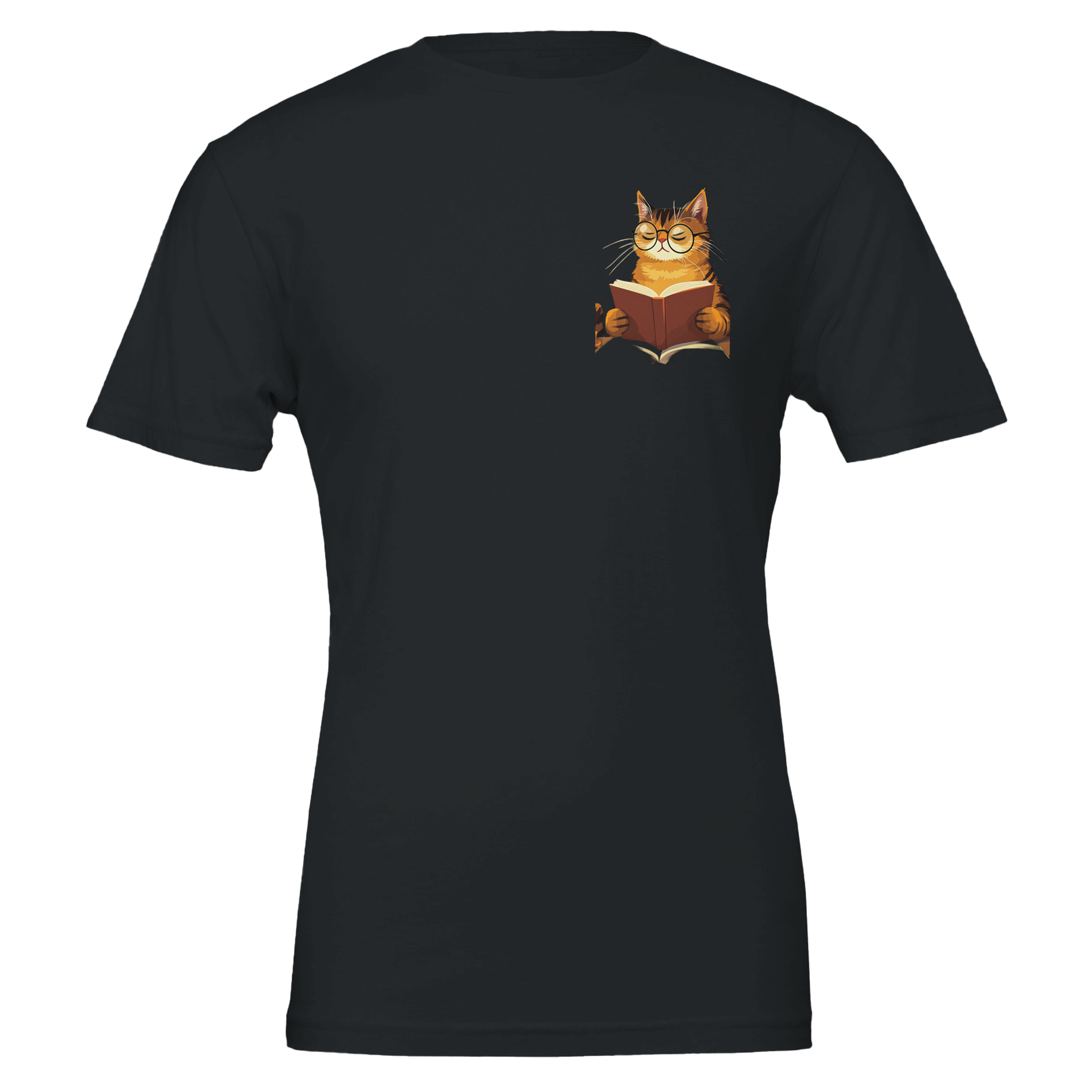 Cat Reading Book T-Shirt Unisex Cotton Tee UK — T-Shirt | Wild Thread Co UK