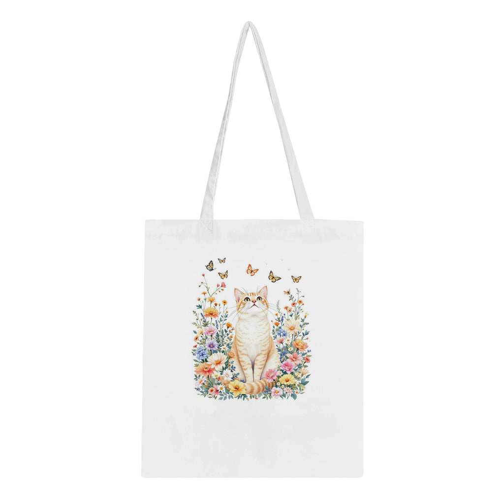 Cat In Flowers Cotton Shopper UK — Tote Bag | Wild Thread Co UK
