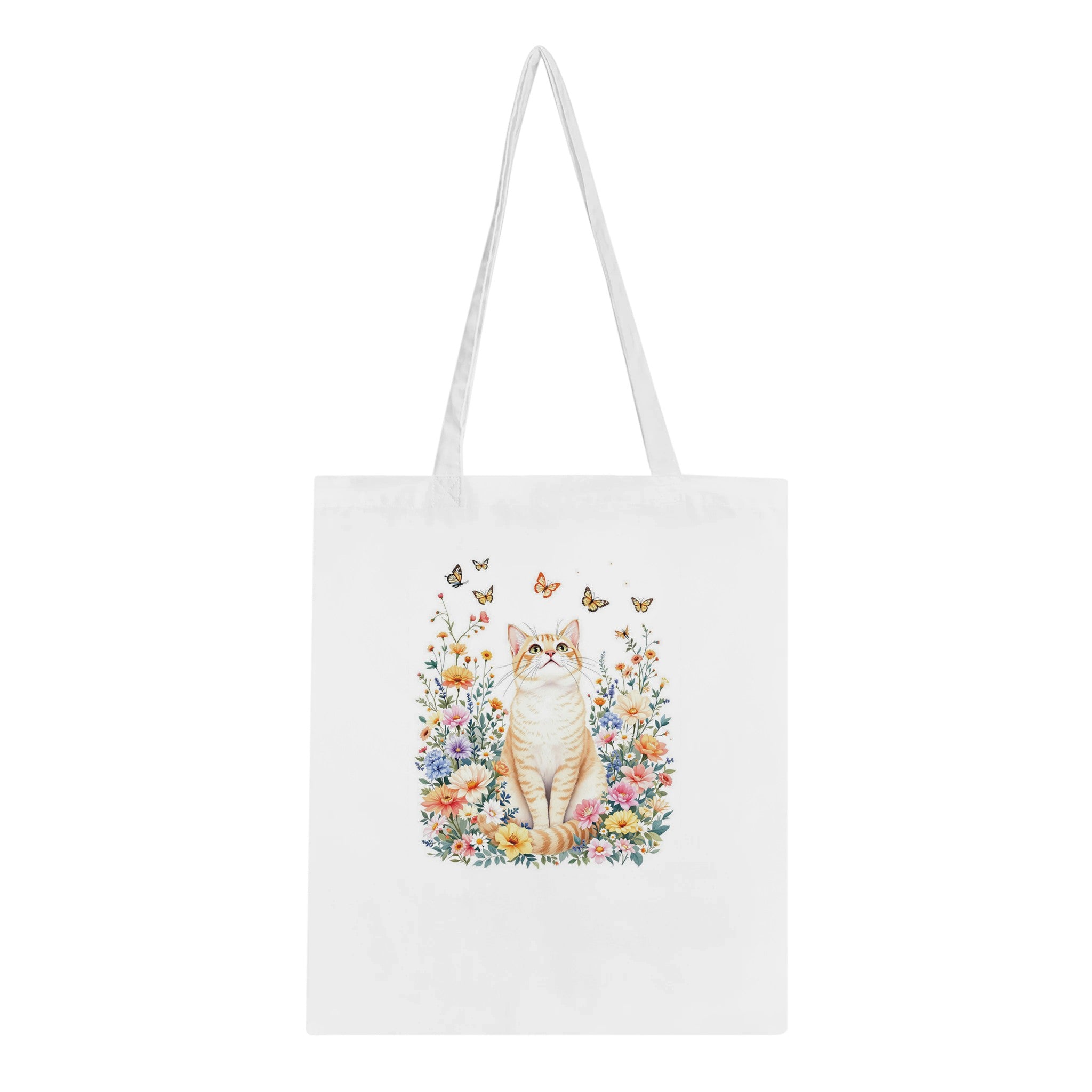 Cat In Flowers Cotton Shopper UK — Tote Bag | Wild Thread Co UK
