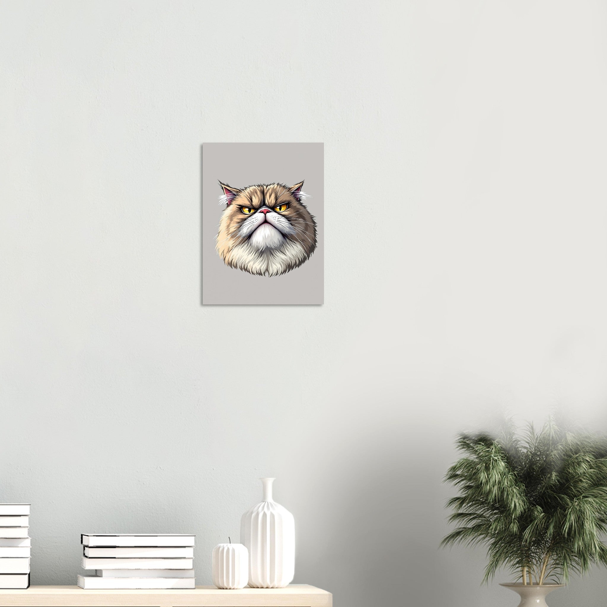 Grumpy Cat Face Art Wall Art UK Art Art Print Art Print — detail view | Wild Thread Co
