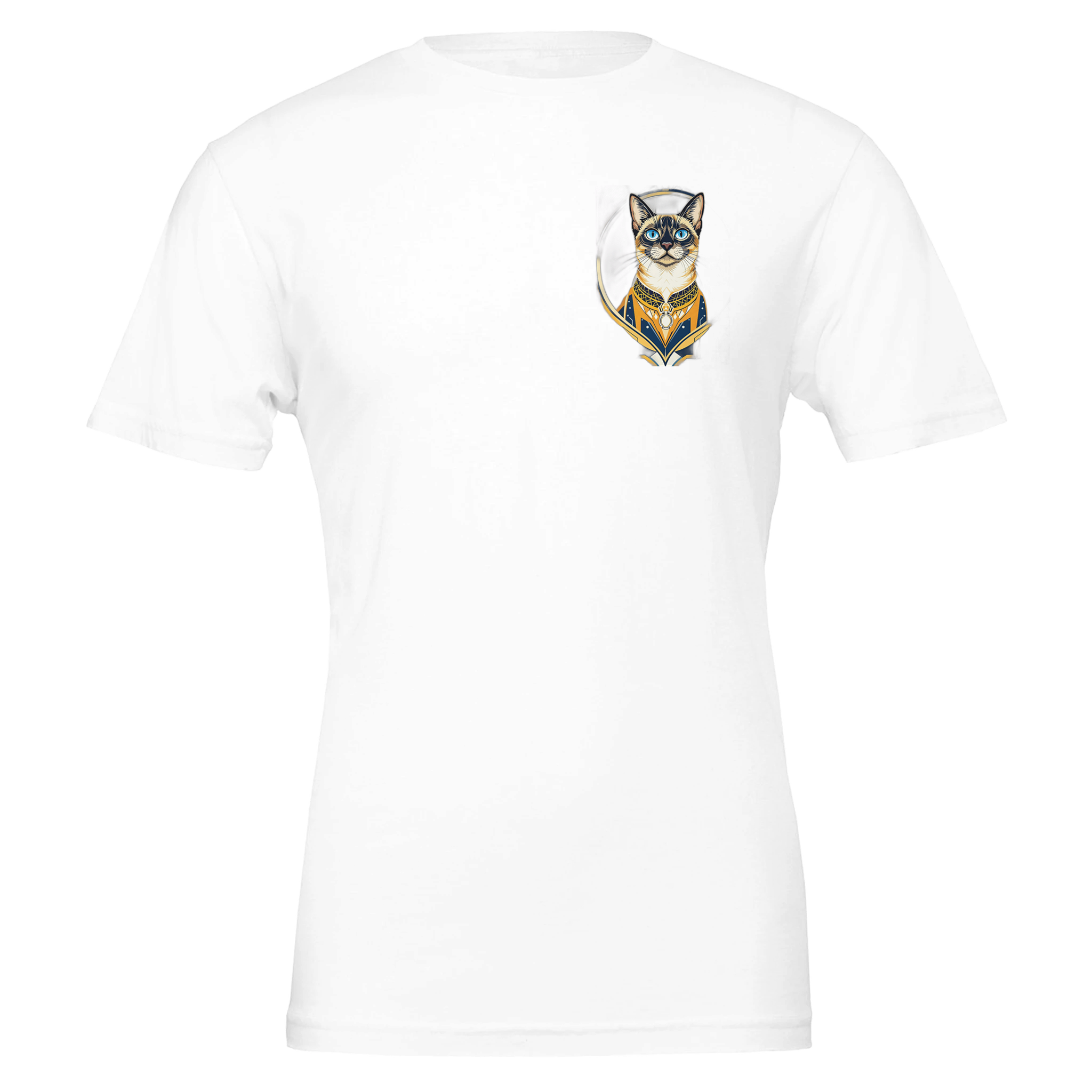 Siamese Cat Elegance T-Shirt Unisex Cotton Tee UK T-Shirt — detail view | Wild Thread Co