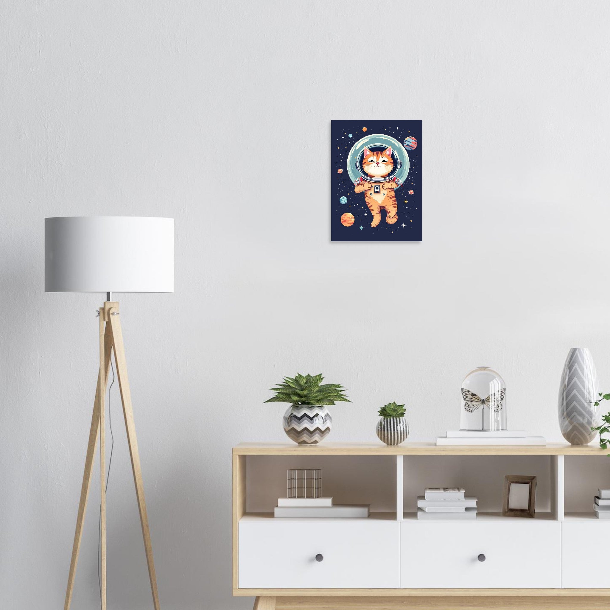 Cat Astronaut Art Wall Art UK Art Art Print — Art Print | Wild Thread Co UK