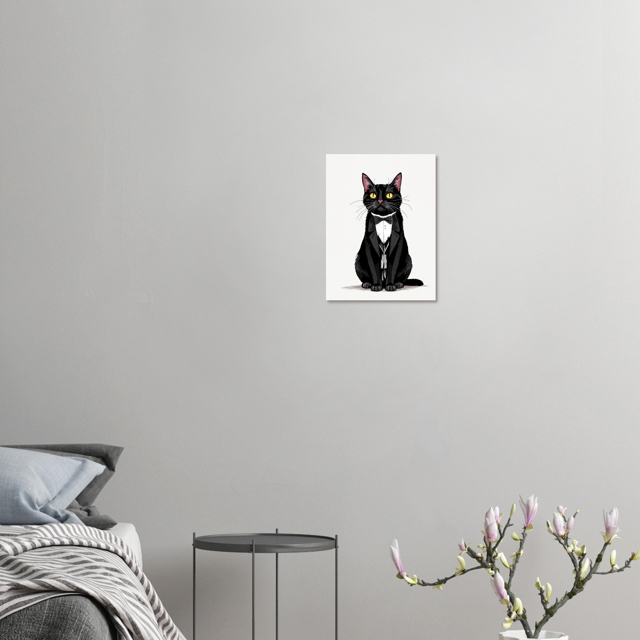 tuxedo cat gentleman Art Wall Art UK Art Art Print Art Print — detail view | Wild Thread Co