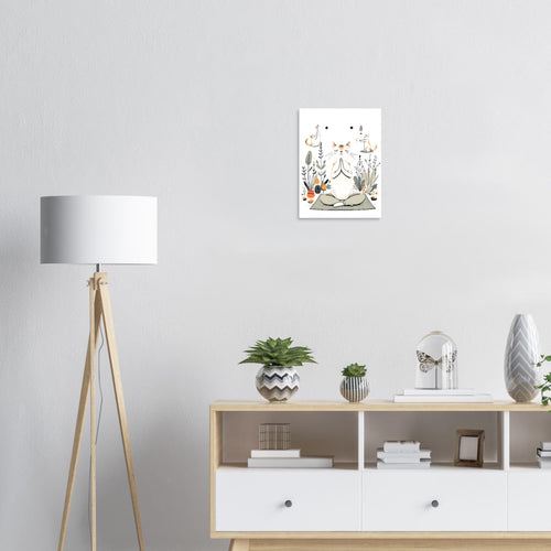 Cat Yoga Poses Art Wall Art UK Art Art Print — Art Print | Wild Thread Co UK