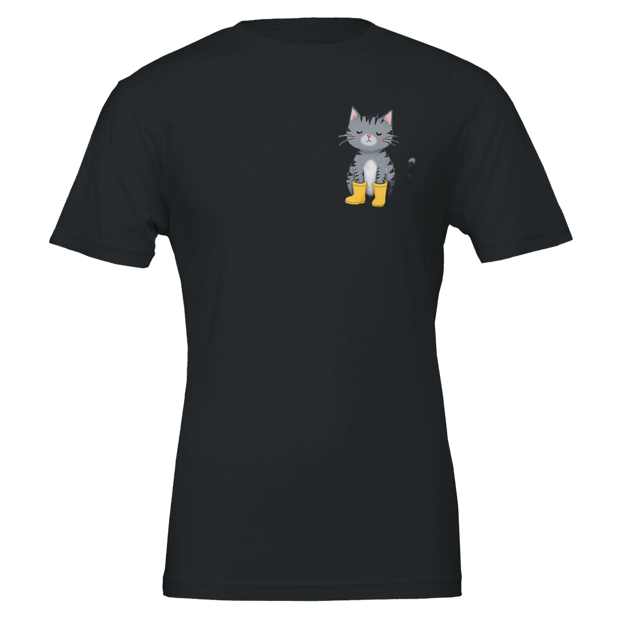 Cat In Rain Puddle T-Shirt Unisex Cotton Tee UK — T-Shirt | Wild Thread Co UK