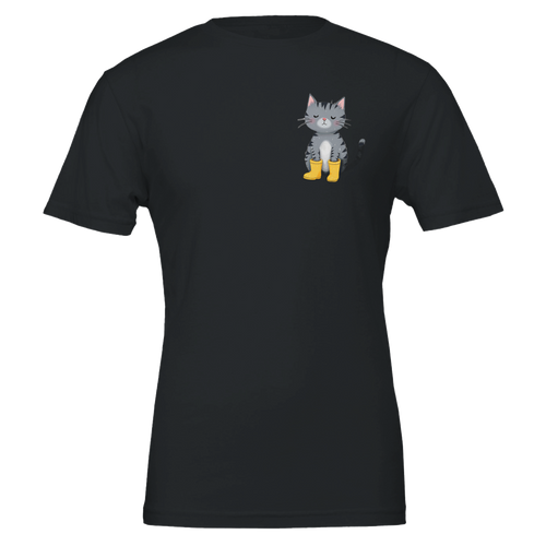 Cat In Rain Puddle T-Shirt Unisex Cotton Tee UK — T-Shirt | Wild Thread Co UK