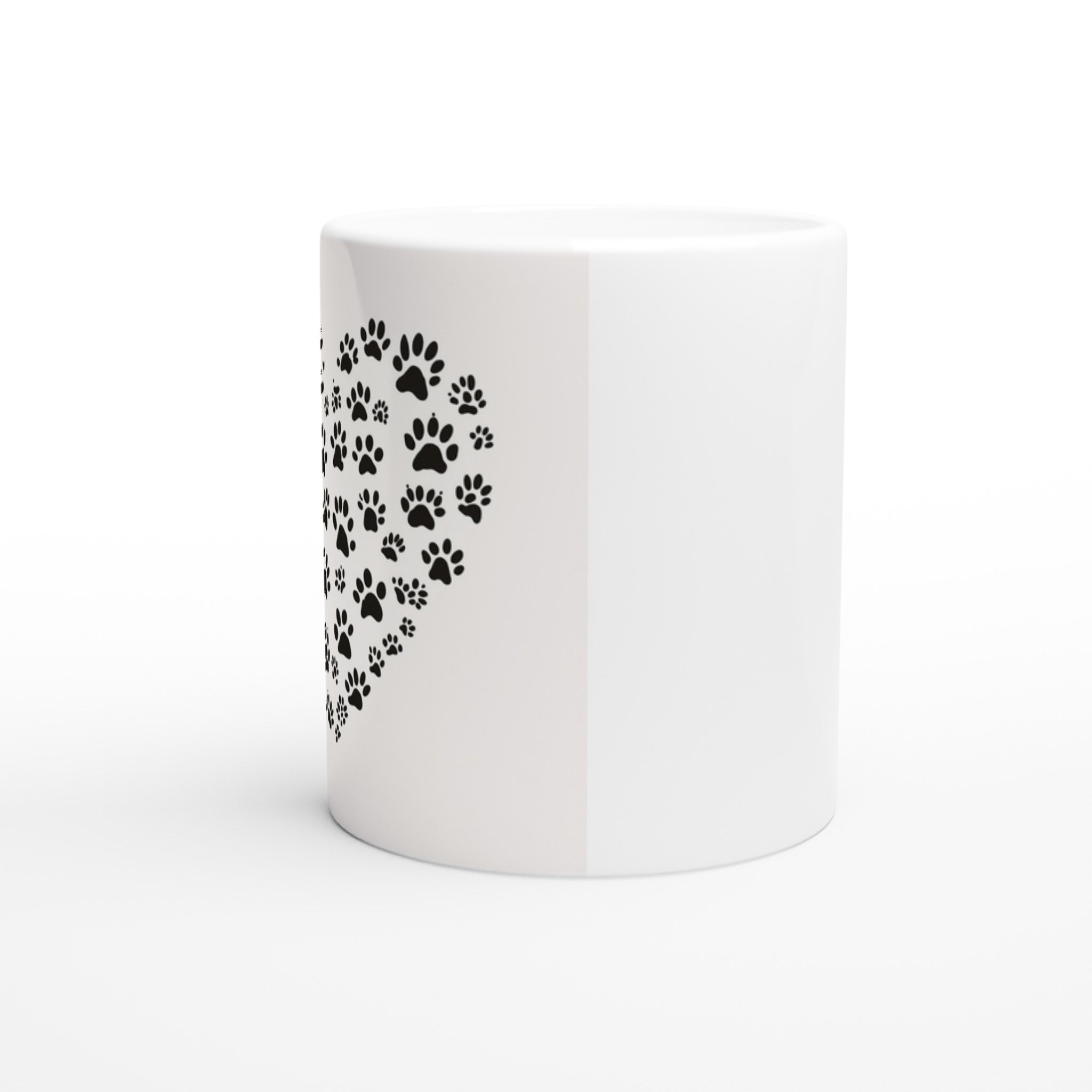 Cat Paw Prints Coffee Tea Ceramic 11oz Mug — detail view | Wild Thread Co
