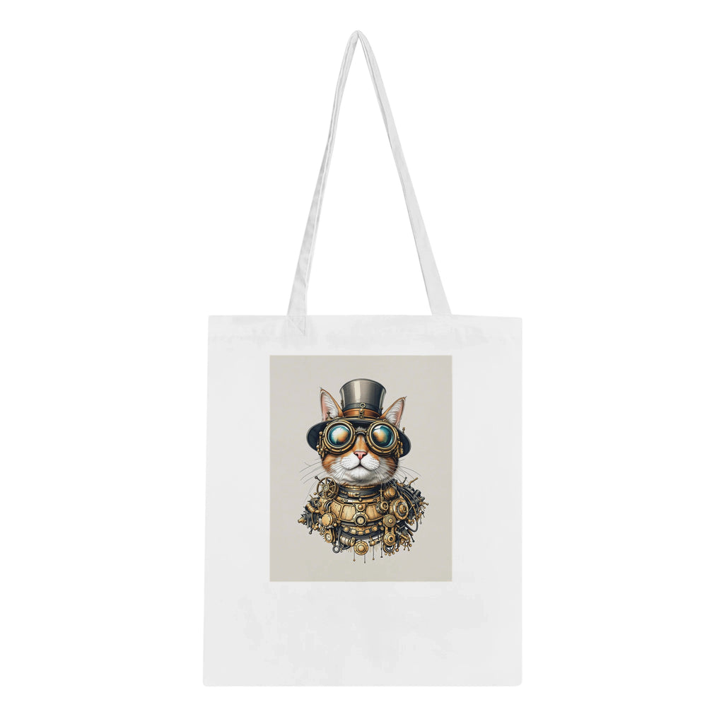 Steampunk Cat Tote Bag Cotton Shopper UK — Tote Bag | Wild Thread Co UK