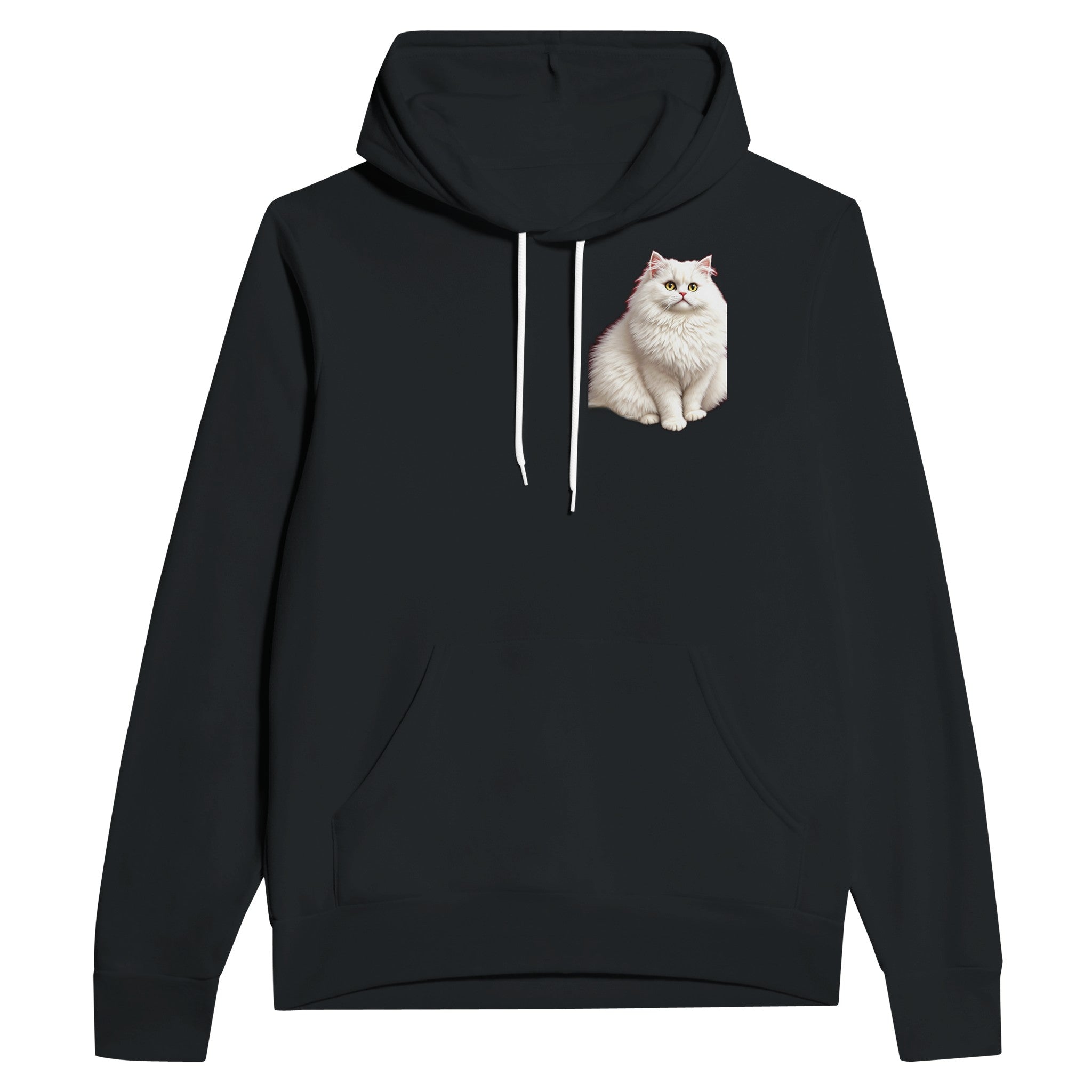Persian Cat Luxury Hoodie Pullover Unisex Cotton UK Hoodie — detail view | Wild Thread Co